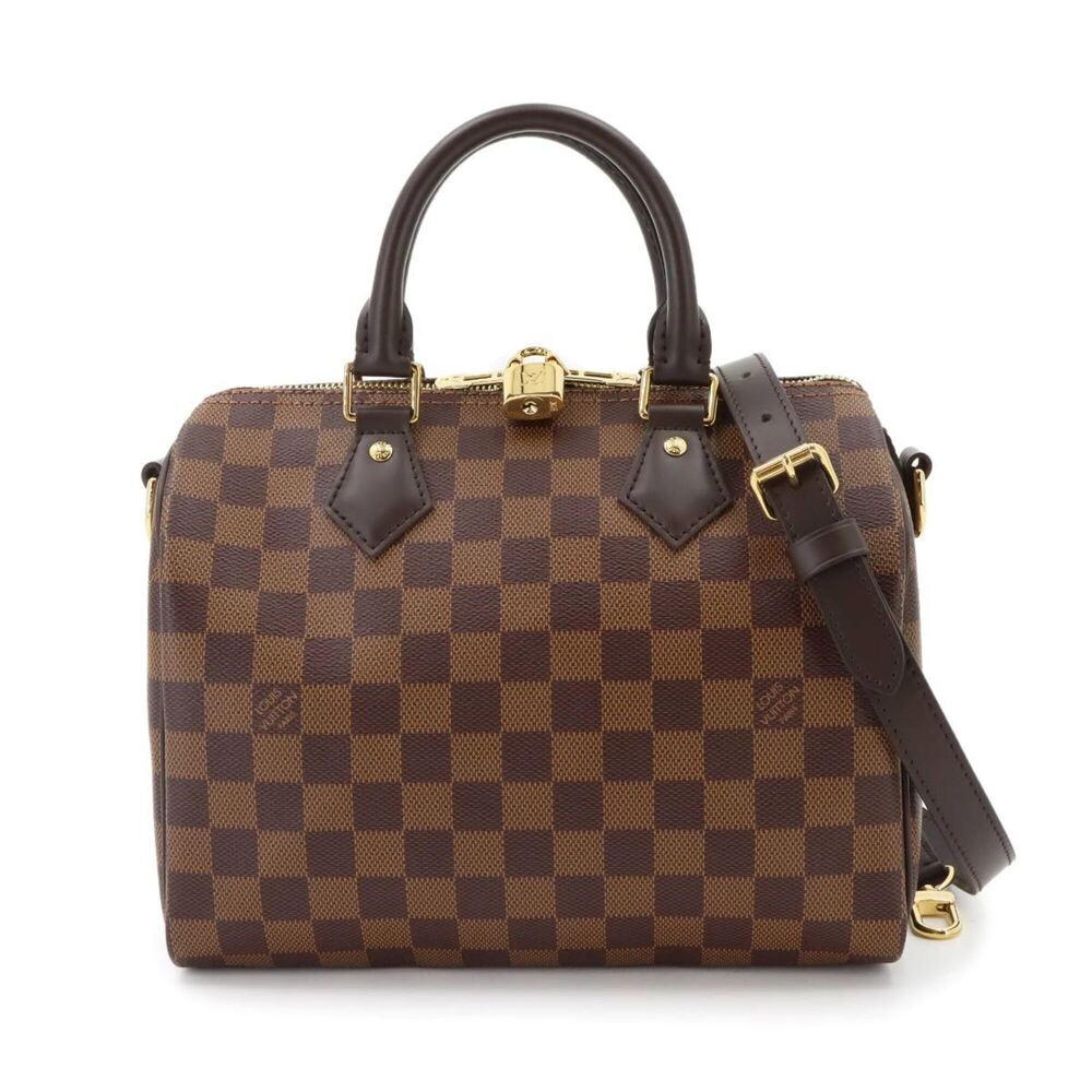 Louis Vuitton Speedy Bandouliere 25 Damier 2-way Hand/Shoulder Handbag Ebene ...